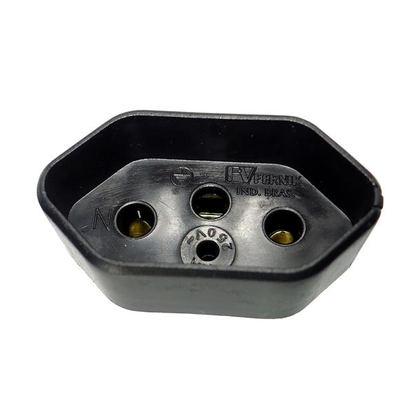 Tomada de Embutir 3 Pinos 10A FK 514-1-1 PR 42041 42041