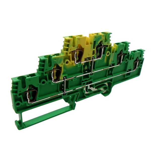 Conector Terra de Passagem Triplo Conexão por Mola Wieland WKFN 2,5 E3/SL/35 56.703.8855.0 42197 42197