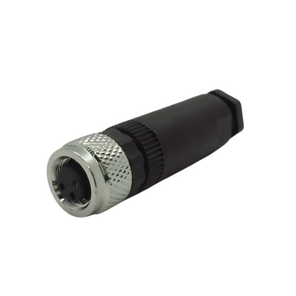 Conector para Sensor 180° 3 Pinos Tecnotron CDL08F/3S-0A 42514 42514