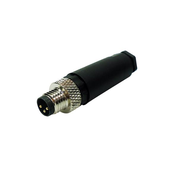 Conector para Sensor 180° 3 Pinos Tecnotron CDL08M/3S-0A 42513