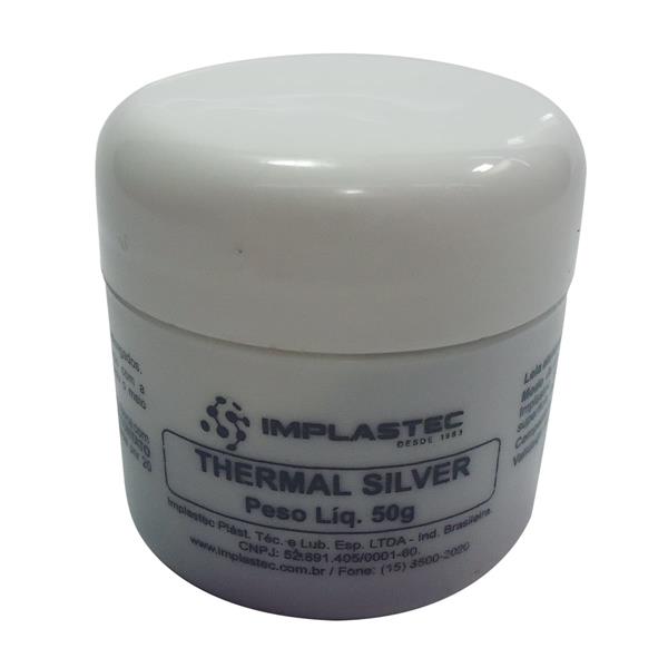 Pasta Térmica com Prata Pote 50 gramas Implastec IPT-Thermal Silver  42661
