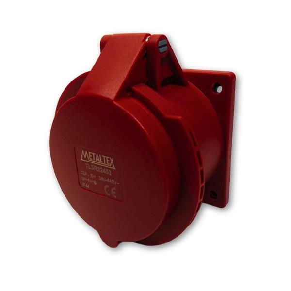 Tomada de Embutir Reta Industrial Metaltex TL3R-32453 42816