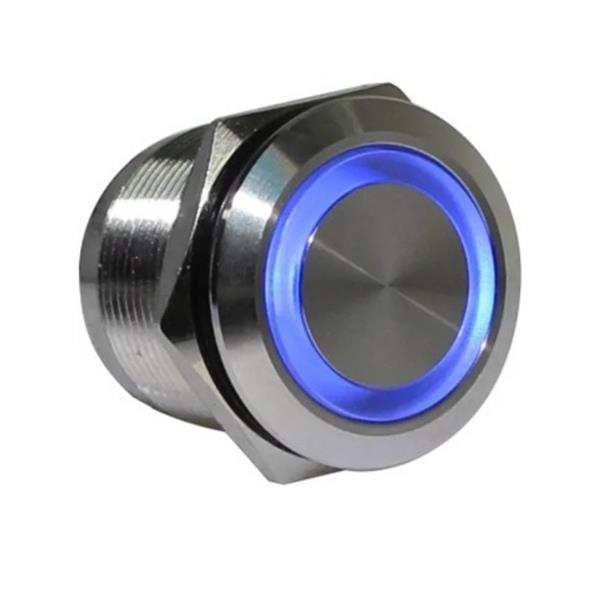 Botão Antivandalismo 22mm Pulsante Iluminado Azul 24VCC/VCA Metaltex AV22IC-7BL 42871