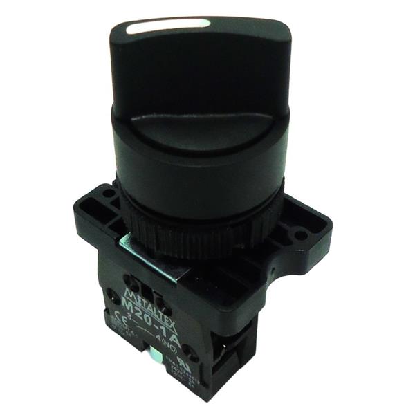 Chave Seletora 2 Posições com Retorno Metaltex P20SCR3-B-1A 42881