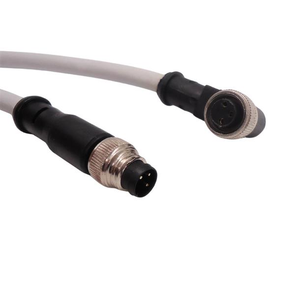 Cabo Conector para Sensor 90° Fêmea / 180° Macho 3 Pinos 2mts Tecnotron CT08F/3S-C02.C1+M08SA 42975 42975