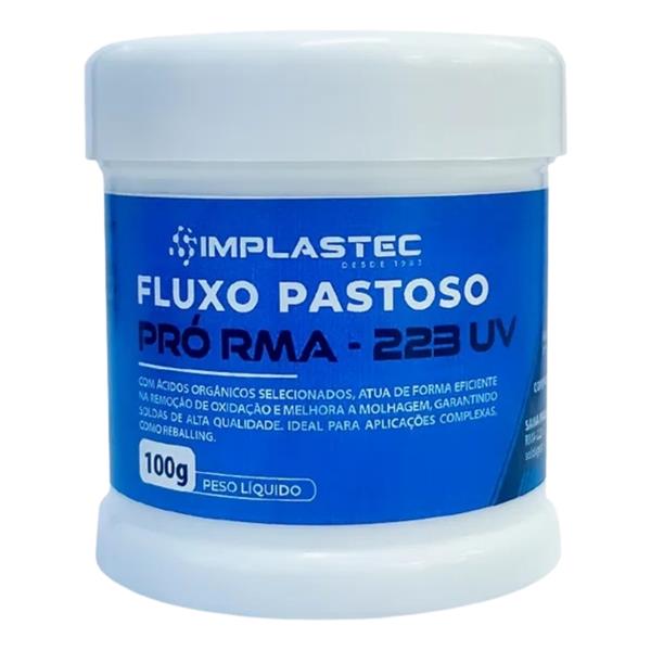 Fluxo de Solda Pastoso Pró UV Pote 100g Implastec RMA-223 43144