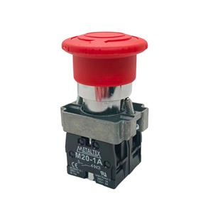 Botão de Emergência Giro para Destravar Metaltex M20AKR-R-2A 43297 43297 
