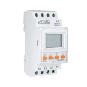 Programador Horário Semanal Digital 24~220VCA/VDC Metaltex TM-CDIN 43317 43317 