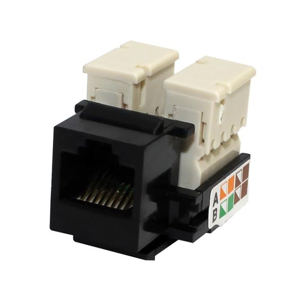 Keystone RJ45 Fêmea 8 Vias CAT. 5E Preto 19380 19380