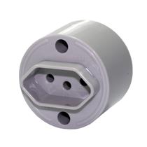 Tomada Redonda (2P+T) 10A 250V Cinza Pezzi 136-3 20609 20609 