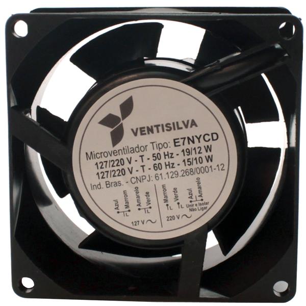 Microventilador Axial 80x80x38mm 127/220V Ventisilva E7 NYCD 14744 14744