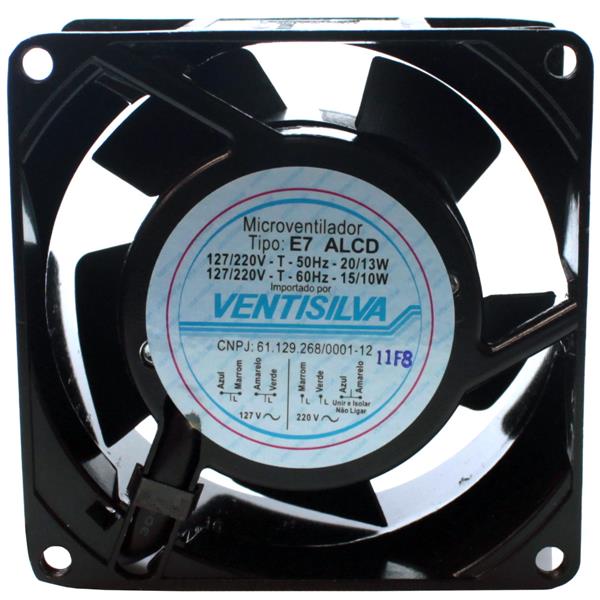Microventilador Axial 80x80x38mm 127/220V Ventisilva E7 ALCD 14738 14738