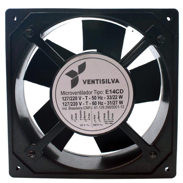 Microventilador Axial 162x162x55mm 127/220V Ventisilva E14 NYCD 14739 14739