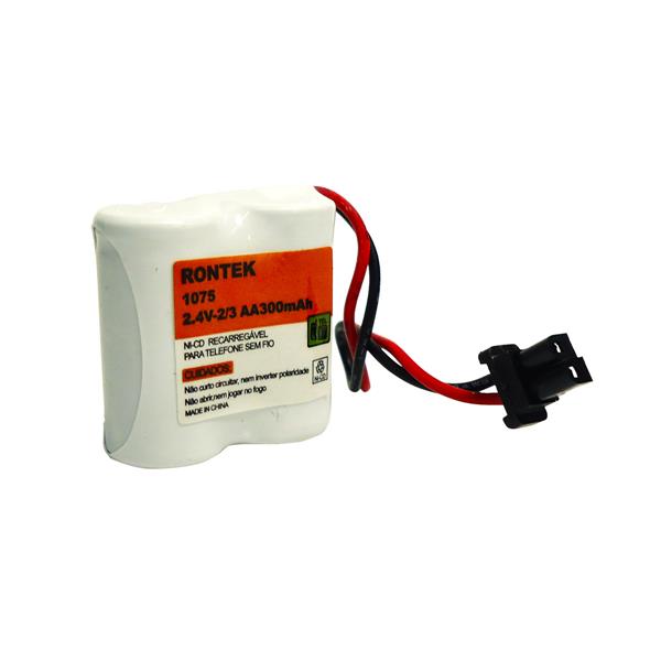 Bateria Recarregável Ni- Cd 2X2/3AA 2,4V 300mah 1075 8768 8768
