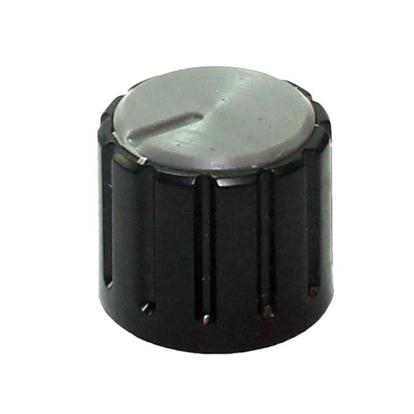 Knob Plástico com Parafuso, Bucha e Rosca Preto com Cinza AD-198 21136 21136