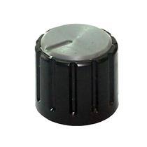 Knob Plástico com Parafuso, Bucha e Rosca Preto com Cinza AD-198 21136 21136 