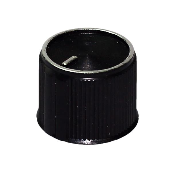 Knob Plástico com Parafuso, Bucha e Rosca Preto AD-217V 21137 21137