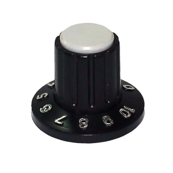 Knob Plástico Estriado Numerado Preto com Cinza AD-1426 21140 21140