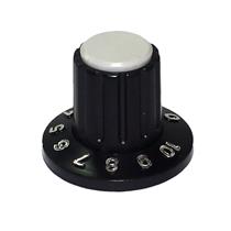 Knob Plástico Estriado Numerado Preto com Cinza AD-1426 21140 21140