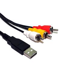 Cabo 3 RCA X USB A-M  2,00 metros 6041 6041 