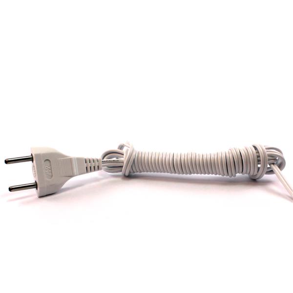 Cabo de Força 2X0,50 mm² 2,0 mts Branco Mult Cabo Paralelo 6047 6047