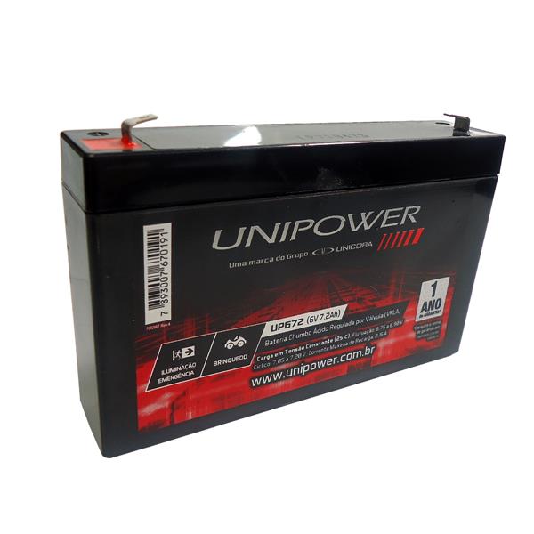 Bateria Chumbo-Ácida 6V 7,2A UP-672 8799 8799