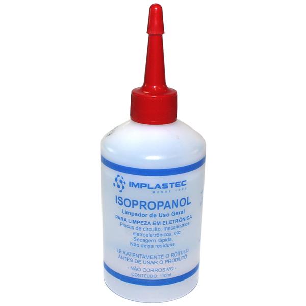 Álcool Isopropílico 99,8% Implastec Fraco com Aplicador de 110ml 3684 3684