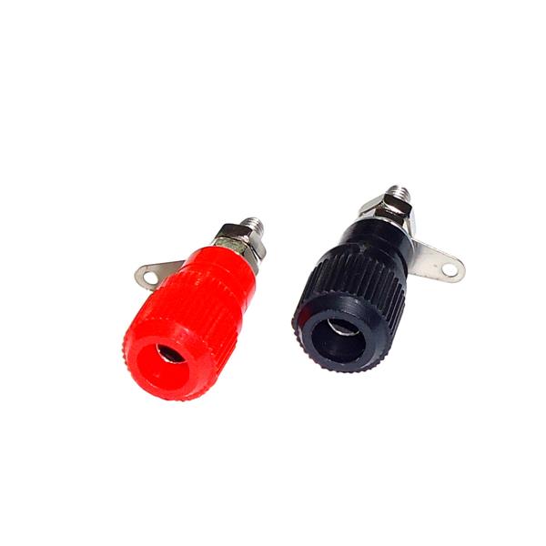 Borne com Rosca 11x33mm Par Preto/Vermelho TP-7803 2665 2665