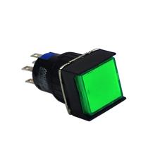 Botão de Comando Quadrado Pulsante Iluminado Metaltex P16-BS7-G2 31670 31670 