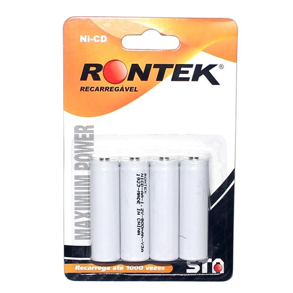 Bateria Recarregável Ni-Cd 1,2V 800mah RT800AAB4 cartela com 4 unidades 27989 27989