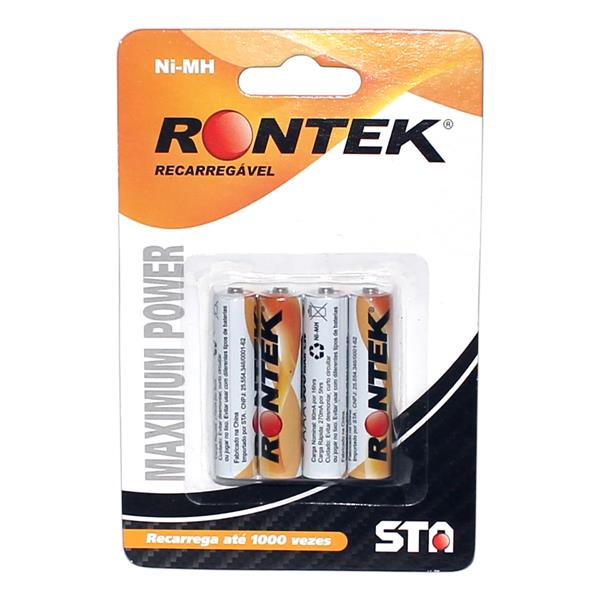 Bateria Recarregável Ni-MH AAA 1,2V 900mah RT900AAAB4 cartela com 4 unidades 31866 31866