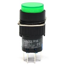 Botão de Comando Redondo Pulsante Iluminado Metaltex P16-BR7-G2 32384 32384 