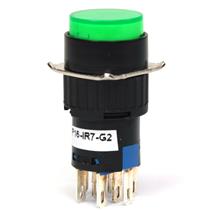 Botão de Comando Redondo com Retenção Iluminado Metaltex P16-IR7-G2 32386 32386