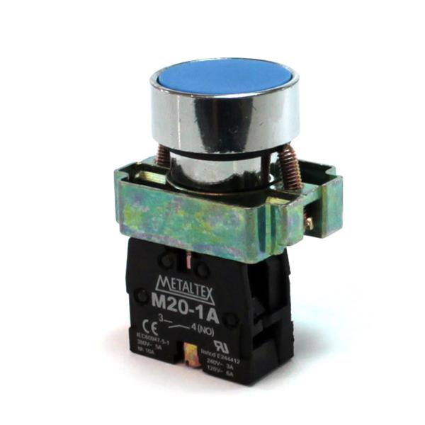Botão de Comando Pulsante Metaltex M20BFR-BL-1A 32526 32526