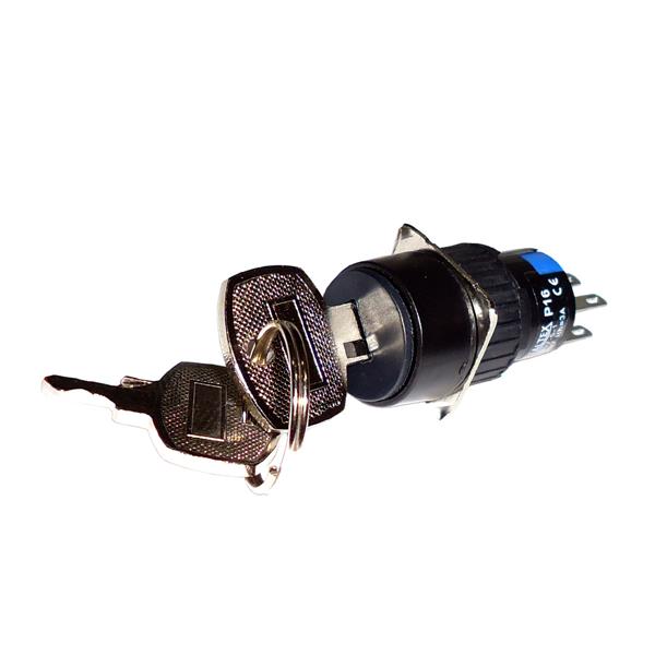 Chave Seletora Redonda 2 Posições Fixas com Chave Metaltex P16-K2R-B2 29421 29421