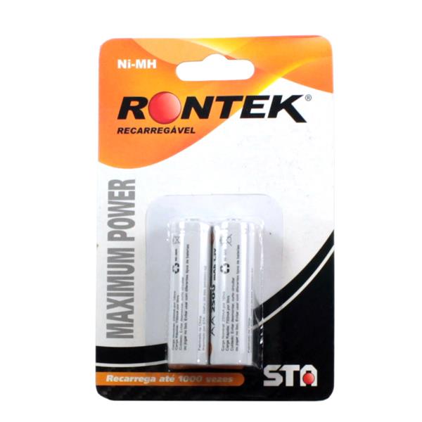 Bateria Recarregável Ni-MH AA 1,2V 2500mAh cartela com 2 unidades 29576 29576