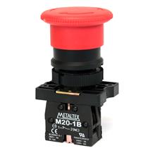 Botão de Emergência Giro para Destravar Metaltex P20AKR-R-1B 28283 28283