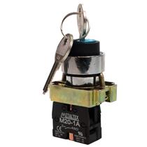 Chave Seletora 2 Posições Fixas com Chave Metaltex M20KNR2-B-1A 29484 29484
