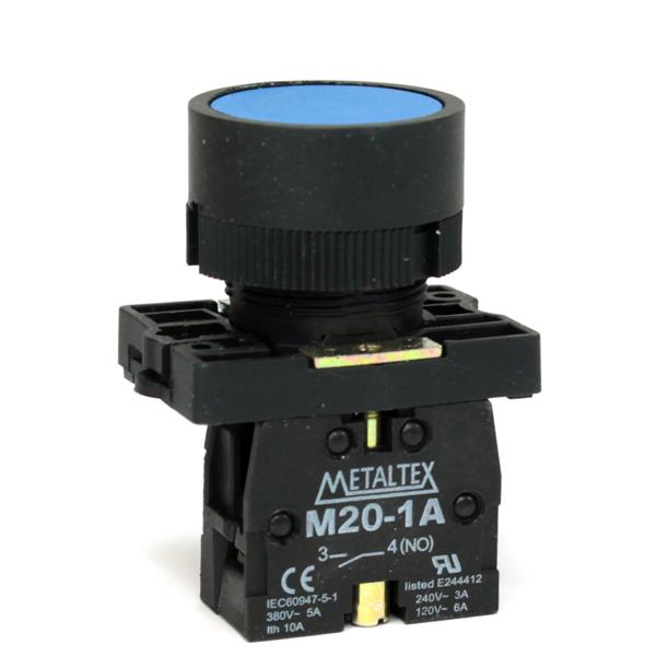 Botão de Comando Pulsante Metaltex P20AFR-BL-1A 30583 30583