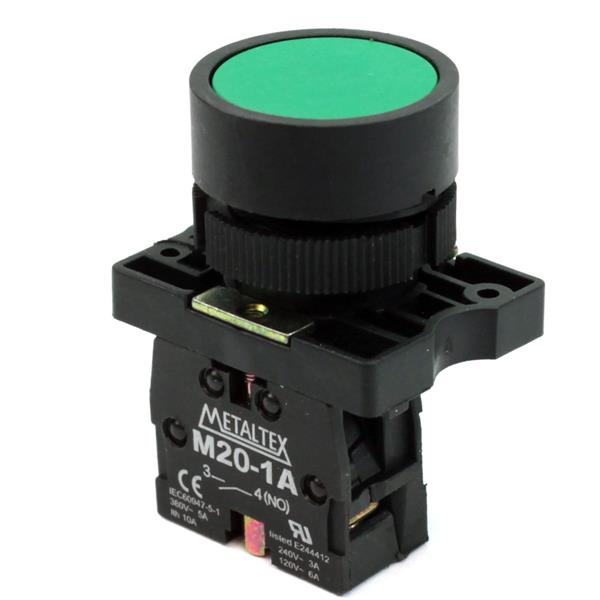 Botão de Comando Pulsante Metaltex P20AFR-G-1A 30584 30584