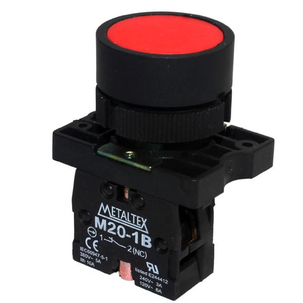 Botão de Comando Pulsante Metaltex P20AFR-R-1B 30585 30585