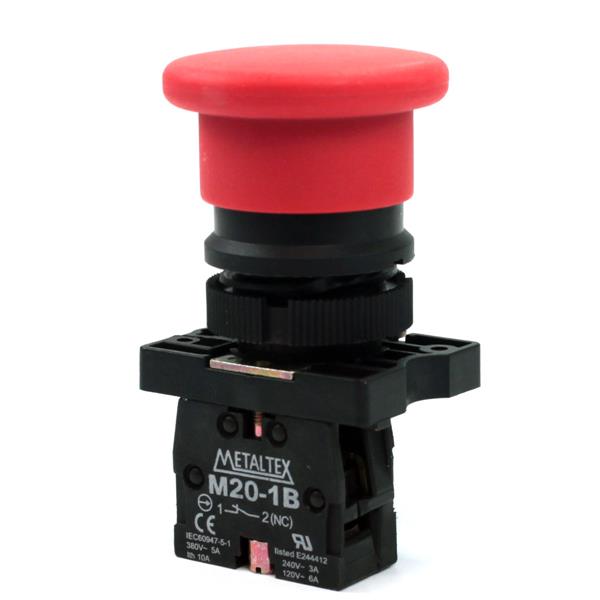 Botão de Comando Cogumelo Metaltex P20AMR-R-1B 30588 30588
