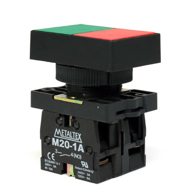 Botão de Comando Duplo Metaltex P20BPL-1C 30589 30589