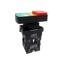 Botão de Comando Duplo Iluminado Metaltex P20IDL-Y-1C 30590 30590 