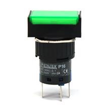 Botão de Comando Retangular Pulsante Iluminado Metaltex P16-BL7-G1 32824 32824