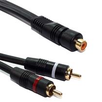 Cabo Adaptador 20cm 2 Plug RCA X Jack RCA 19883 19883