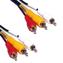 Cabo Áudio e Vídeo 5,00 metros 3 RCA X 3 RCA  19846 19846 