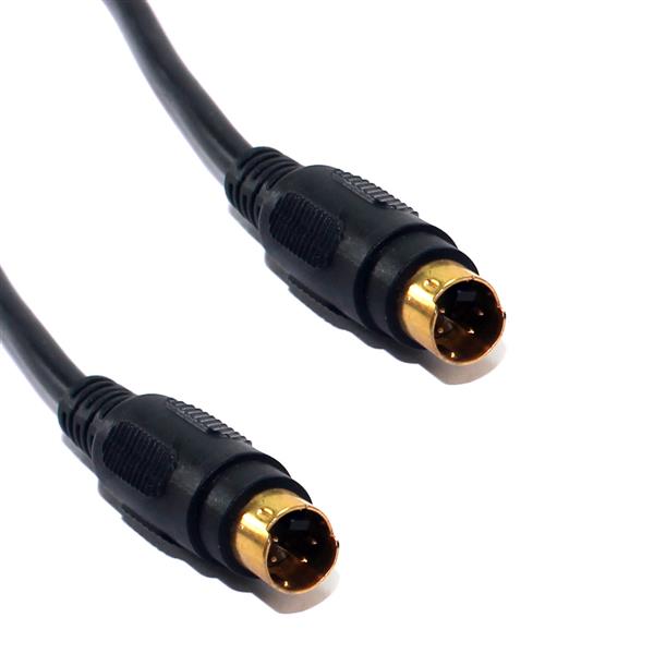 Cabo SVHS 2,00 metros Gold 4X4 Pinos Mini Din X Mini Din  19894 19894