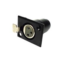 Conector Canon Fêmea Preto Metálico para Painel  19900 19900 