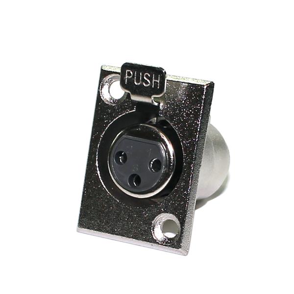 Conector Canon Fêmea Metálico para Painel  19663 19663